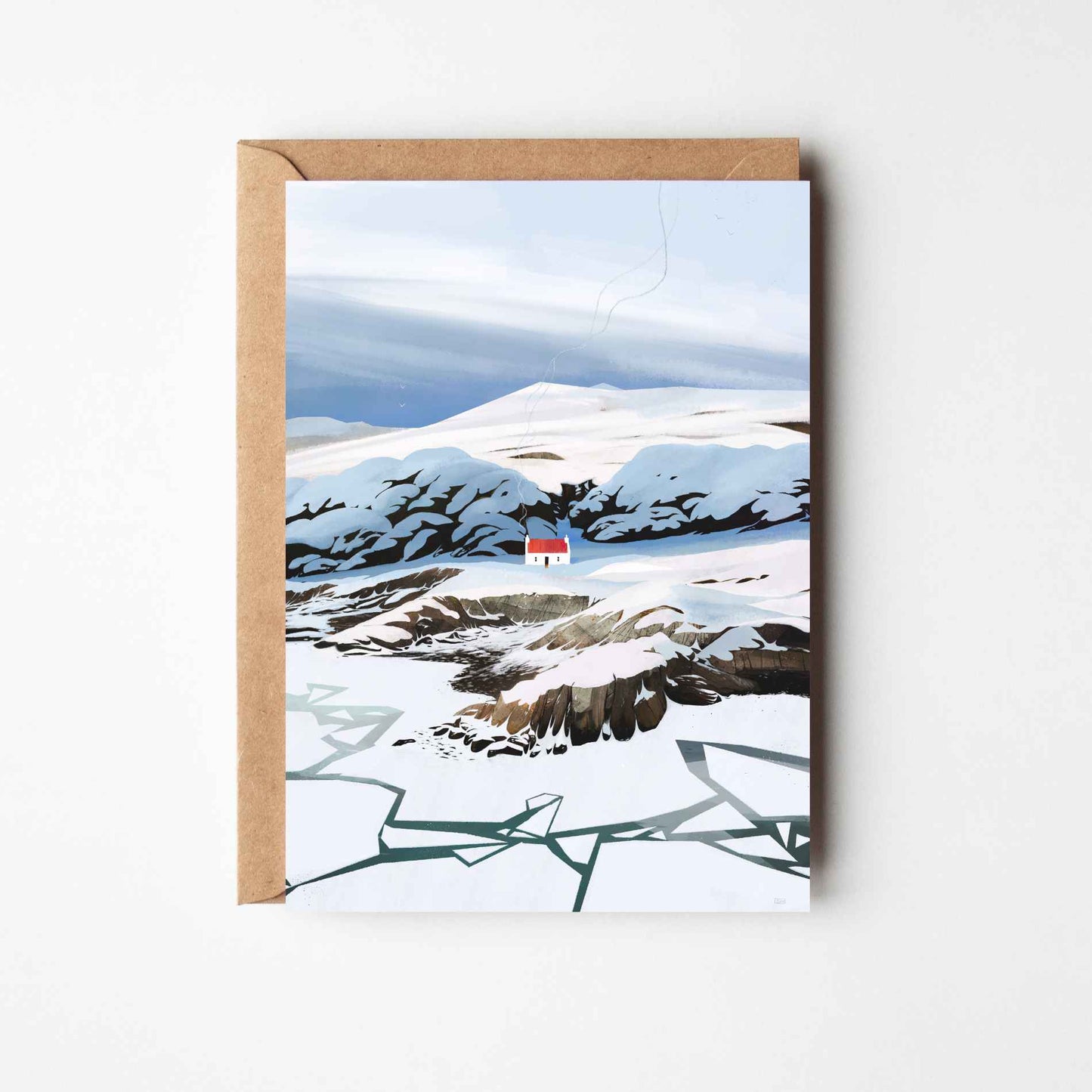 Winter at Croft Cottage Greeting Card