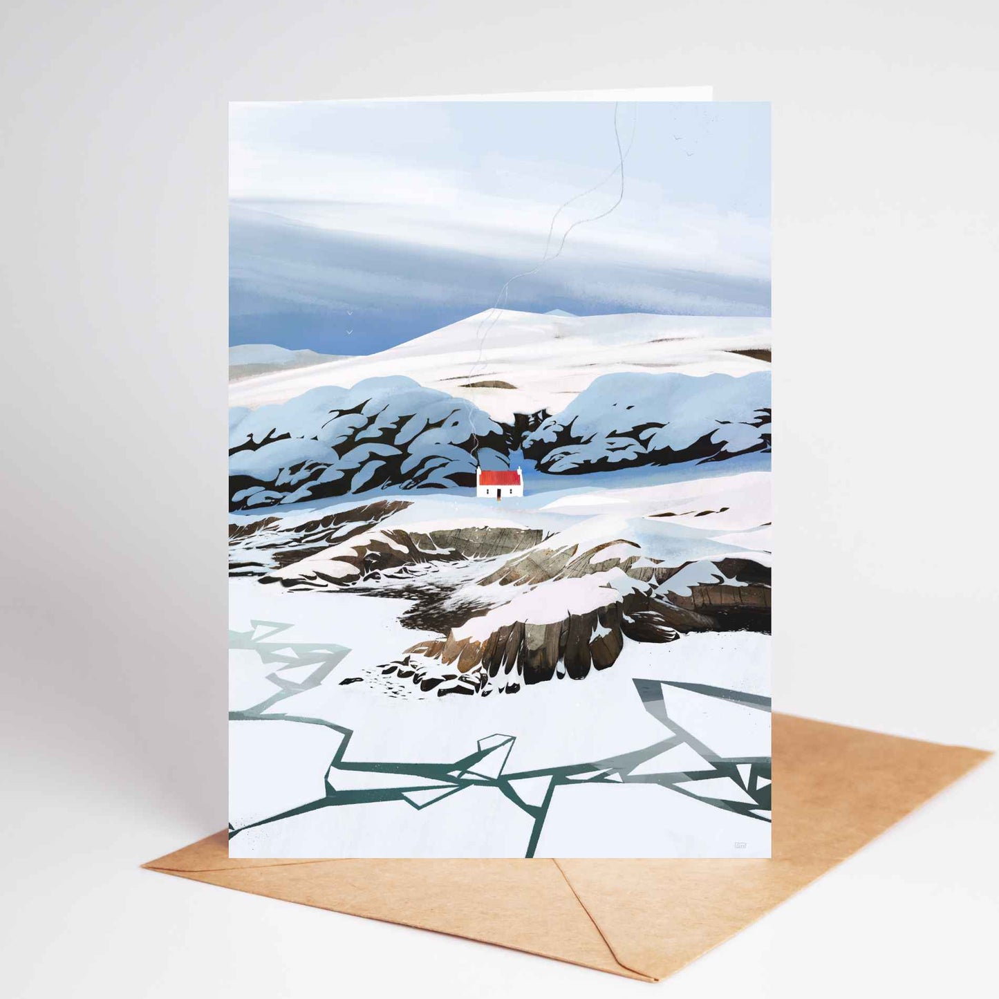 Winter at Croft Cottage Greeting Card