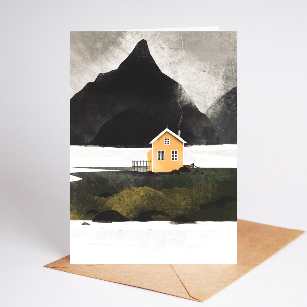 Yellow Cottage Greeting Card