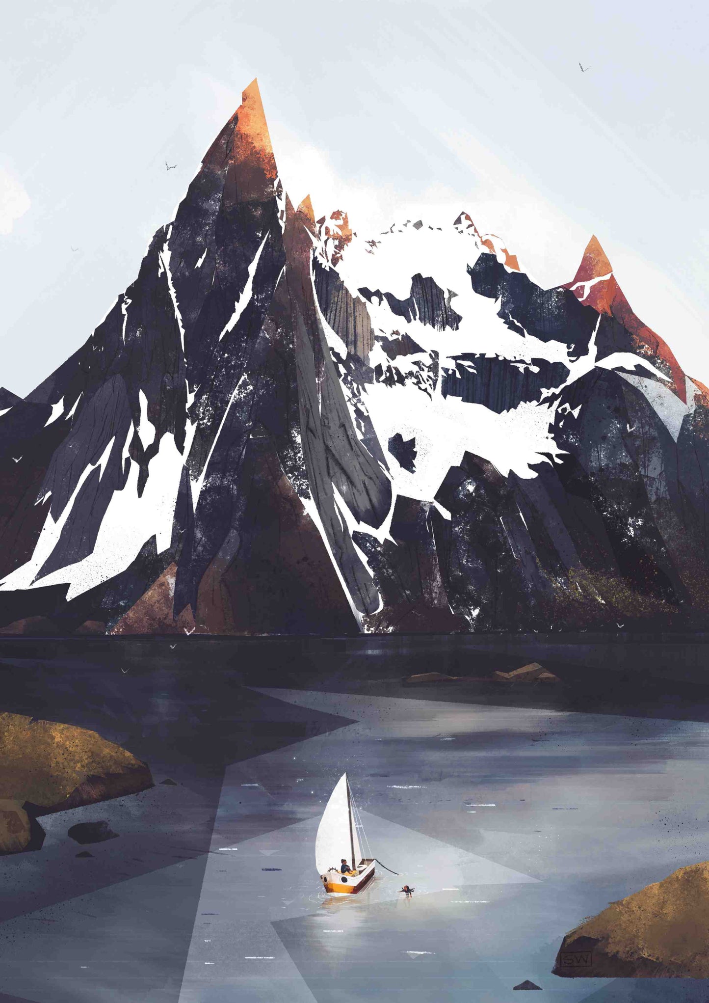 The Old Man & The Boat Greeting Card